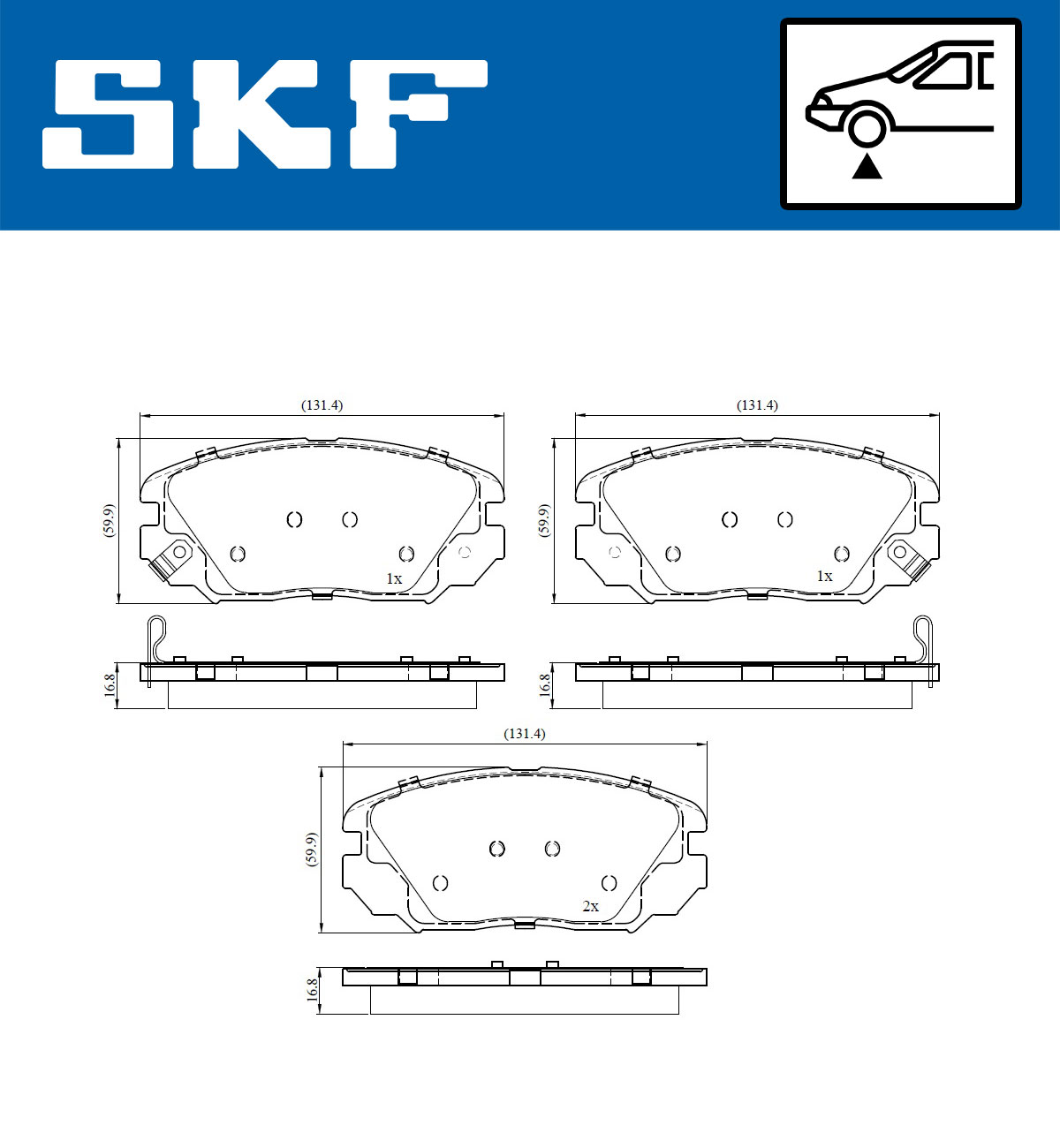Placute frana SKF VKBP80832A